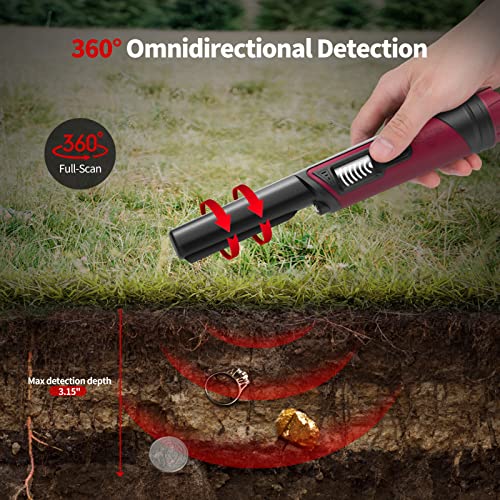 Dr.ötek Metal Detector Pinpointer Ip68 Fully Waterproof Underwater Handheld Pin Pointer With Lcd Screen Innovative Interference Cancellation, Higher Sensitivity, 3 Alert Modes, For Gold, Relics, Coins #TOP3