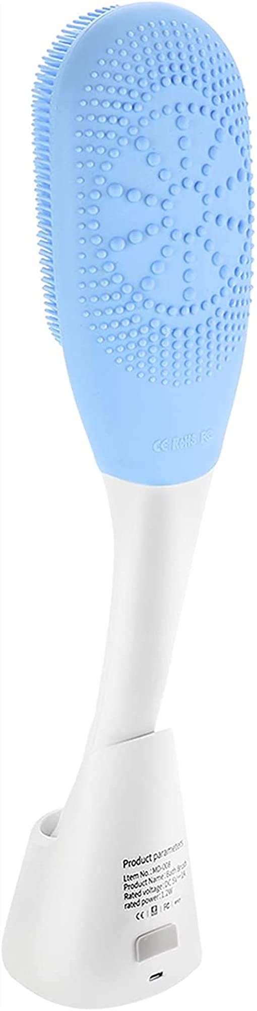 Cepillo de baño eléctrico de carga USB, cepillo de ducha de mango largo, cepillo de baño y cuerpo, cepillo de masaje impermeable, exfoliante, mejora la circulación