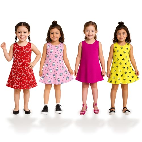 Image of CLAP Baby Girl's Midi Dress (Pack of 4)
