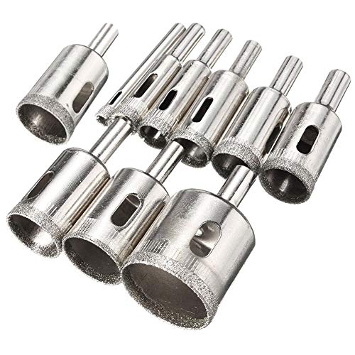 Brocas para perforación de mármol, azulejo, vidrio y pizarra - 10 piezas con recubrimiento de diamante, diámetro de agujero: 4 mm miniatura 2