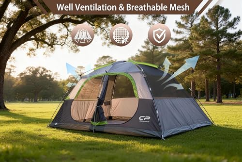 Image of CAMPROS CP Upgraded 6 /8 Person Camping Tents, Waterproof Family Tent