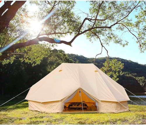 Carpa Bell de Algodón Impermeable 6x4m para 8-12 Personas miniatura 4