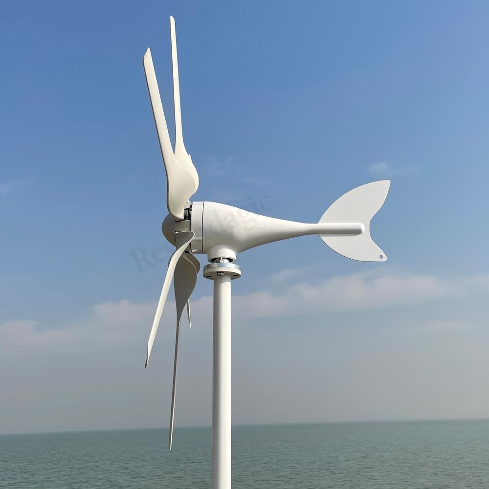 Aerogenerador Genérico De 800 W con Controlador Mppt, 24 V Cc, Pequeño Generador Eólico para Caravanas, Yates, Uso Doméstico Y Agrícola.