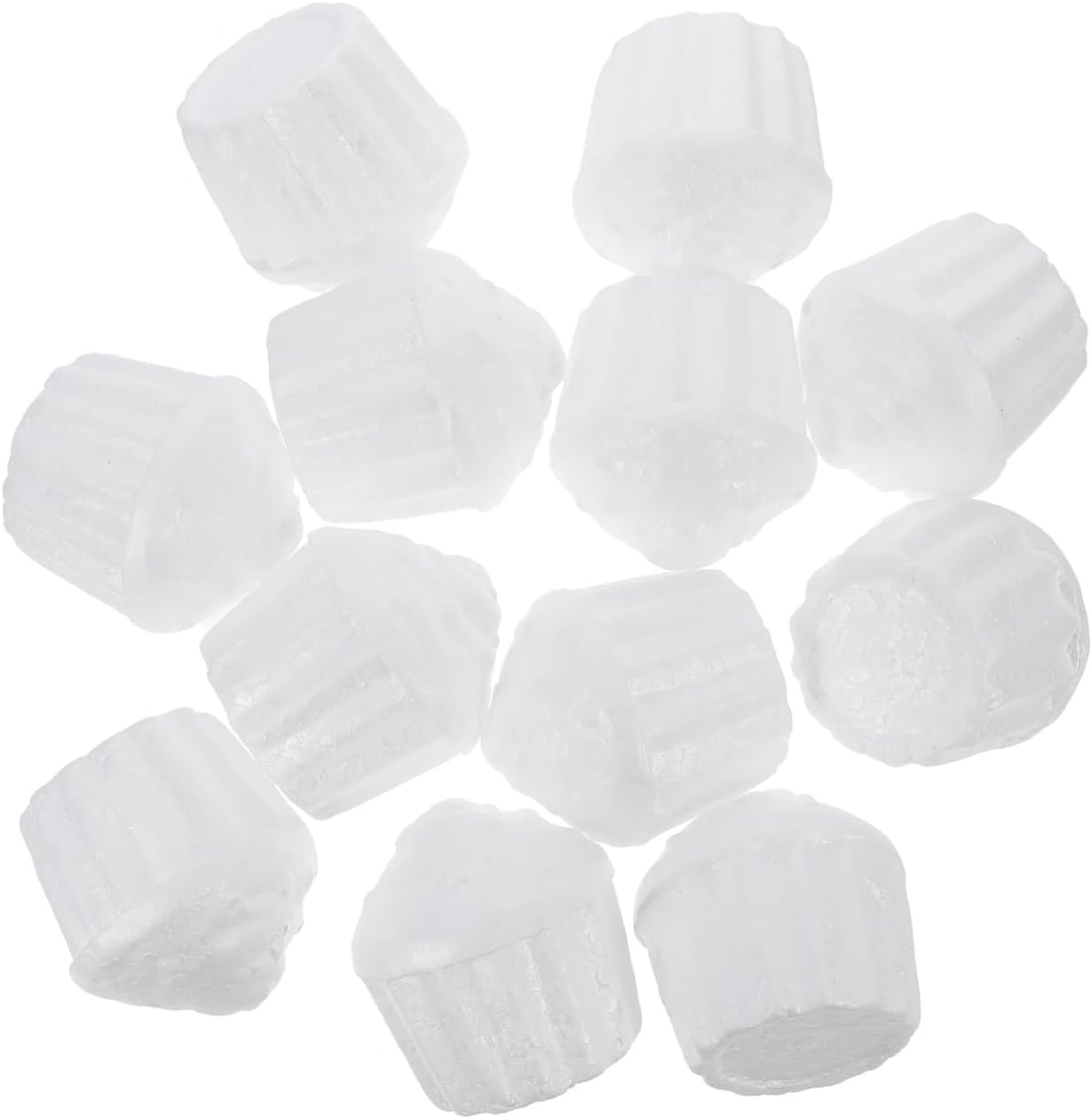 Amosfun 12Pcs Foam Cake Models White Paintable Faux Cupcakes for Birthday Wedding Party DIY Craft Decorations 3.1 X 3.1 X 2.4 Inch