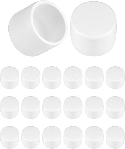 Miniatura 7 de QWORK Accesorio de tapa de extremo de tubería de PVC, 20 unidades de 34 pulgadas de grado de muebles SCH40, tapa de extremo externa, color blanco