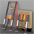 Telescoping Ladder Extension Telescopic Collapsible - 8.5 FT Rv Telescope Foldable Extendable Tall Compact Aluminum Ladders - for House Roof Travel Trailers Adjustable Retractable - 330lbs Capacity