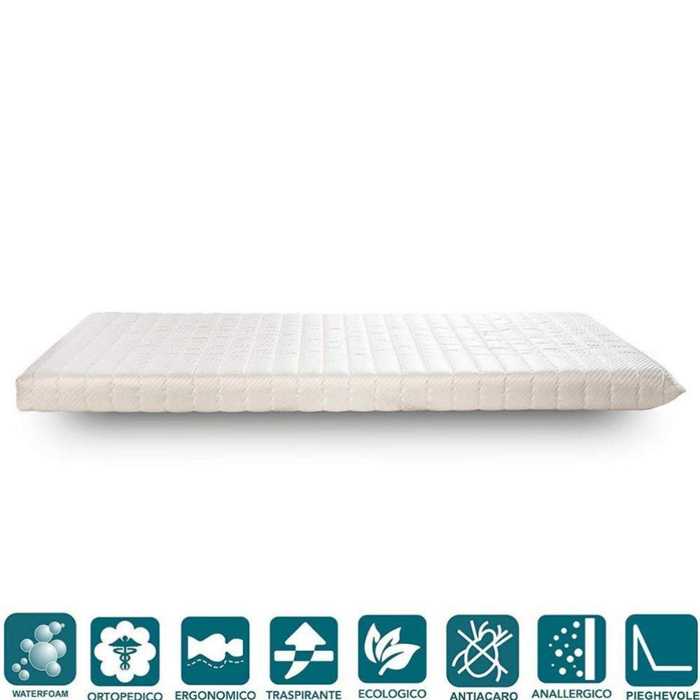 EVERGREENWEB - Orthopaedic Water Foam Mattress for Sofa or Bed, Height 10 cm (140 x 190 cm)