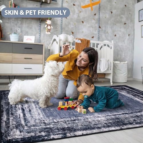 Image of Dream Weaverz Anti Slip Rectangular Carpet for Living Room & Hall | Silk | Flat Woven Soft Washable Floor Mat for Home, Bedroom Floor & Kitchen | Durable Anti Skid Rug for Daily Use (4 X 6) feet