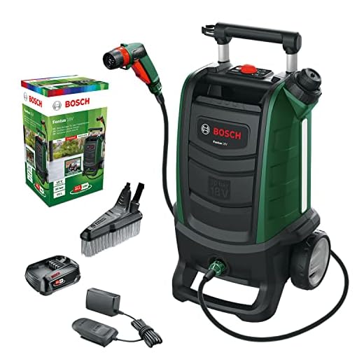 Bosch Home and Garden 06008B6101 Bosch hidrolimpiadora de Exteriores 18V (1 batería, Sistema de 18 V, en Caja), Fontus | Nuevo diseño, Fontus | Neues Design