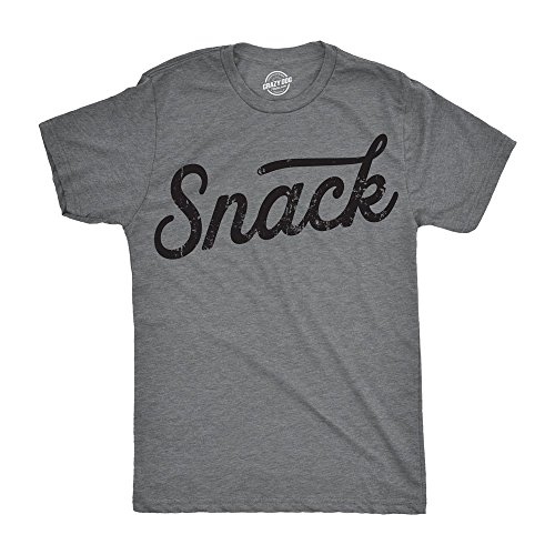 Crazy Dog T-Shirts Mens Snack Tshirt Funny Relationship Nickname Food Tee for Guys (Heather Grey) - M