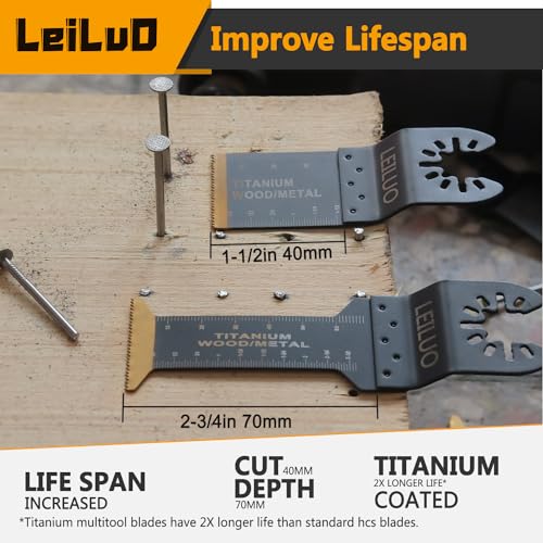 LEILUO 50 Pcs Multitool Accessories Kits for Wood Nails Drywall Cutting Universal Oscillating Saw Attachments with Storage Bag Compatible with DeWalt Makita Dremel and More 5 LEILUO 50 Pcs Multitool Accessories Kits for Wood Nails Drywall Cutting Universal Oscillating Saw Attachments with Storage Bag Compatible with DeWalt Makita Dremel and More - Image 5