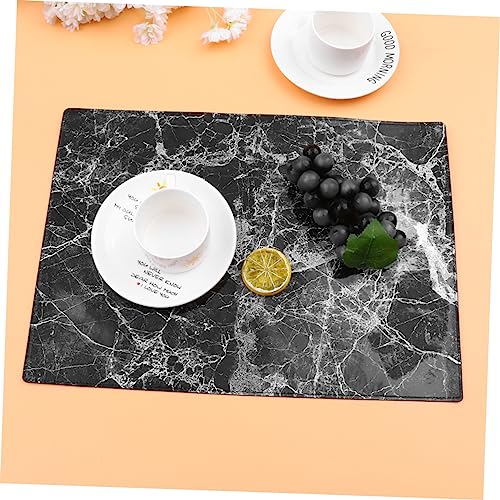 Napperons de table noir effet marbre pour sublimer vos dîners et protéger la salle à manger