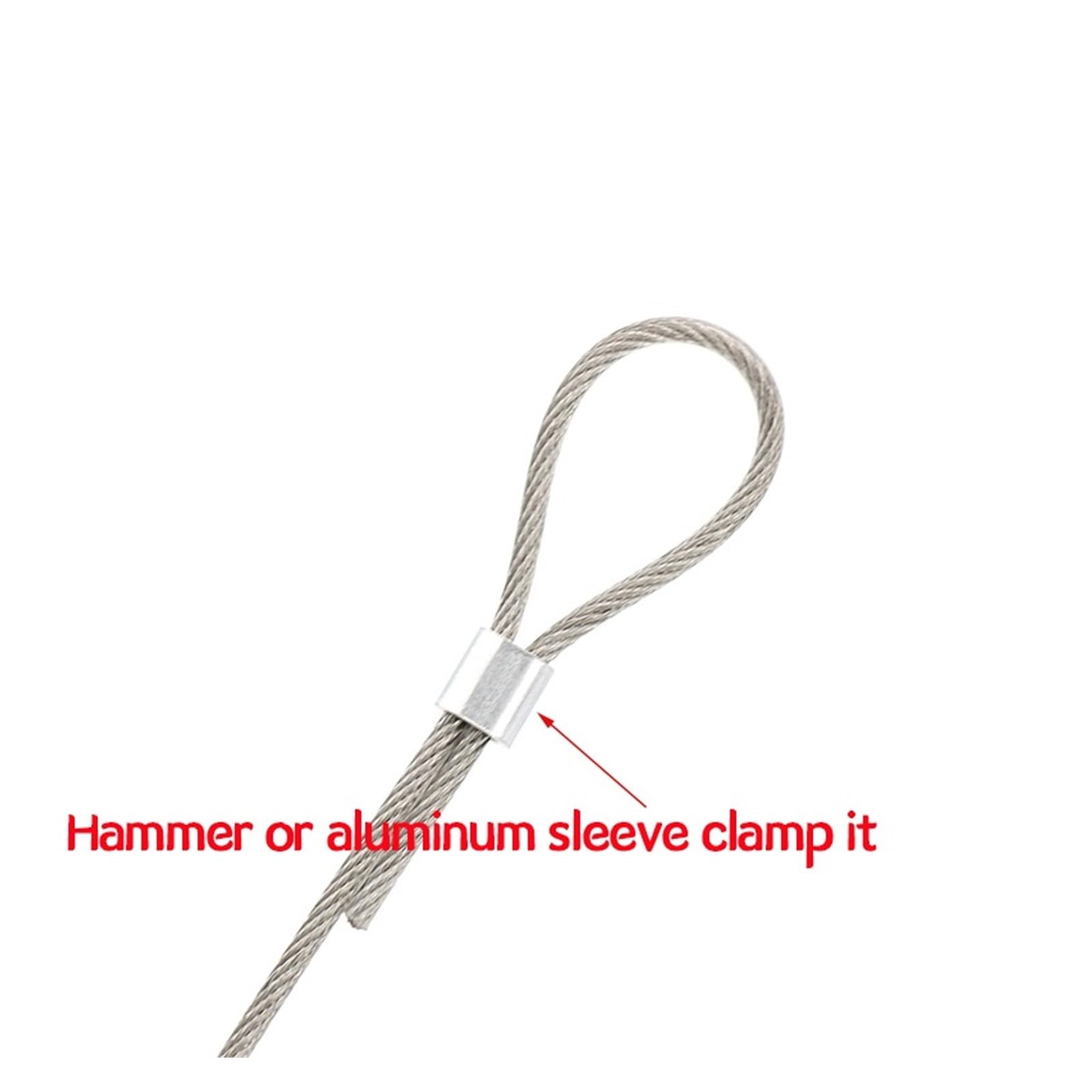 1000 Pezzi di Fascette stringicavo in Alluminio con Involucro Singolo, Fascette stringicavo in Alluminio, Morsetti ovali for Cavi Metallici(2mm)