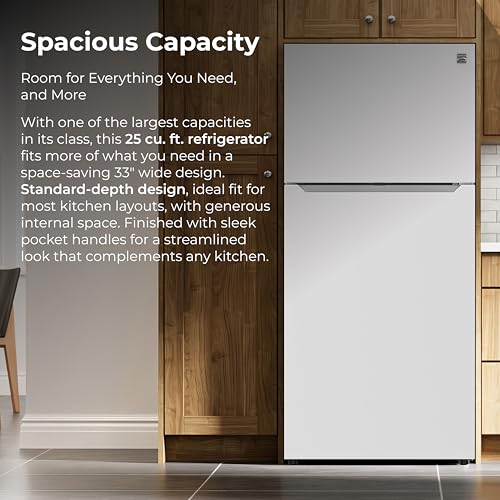 Image of Kenmore 25 cu. ft. 33 inch Wide Top Mount Refrigerator - White