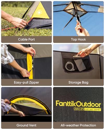 FanttikOutdoor Zeta C4 Camping Tent & FanttikOutdoor Zeta C2 Camping Tent miniatura 5