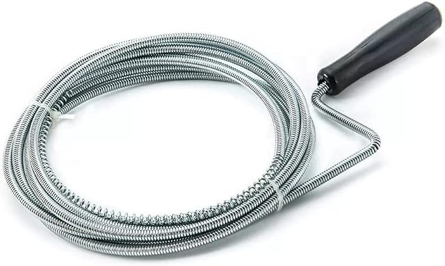 Pack of 1 Professional Drain Unblocker 3M x 5mm Metal Flexible Plumbing Snake, Drain Cleaner unblocker Auger Snake Wire & Drain Unblocker Tool, Spring Wire Pipe Cleaning Tool for Sink Basins Pipe
