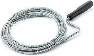 Pack of 1 Professional Drain Unblocker 3M x 5mm Metal Flexible Plumbing Snake, Drain Cleaner unblocker Auger Snake Wire & Drain Unblocker Tool, Spring Wire Pipe Cleaning Tool for Sink Basins Pipe