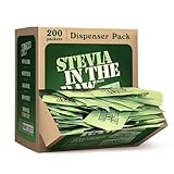 Stevia In The Raw Stevia Sweetener Packets, 200 Ct Box, 1 Pack, Zero Calorie Stevia Sugar Substitute Packets, No Erythritol or Artificial Flavors, Vegan, Gluten Free, Kosher, Low Glycemic Index