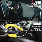 Tevlaphee Lenkradkralle, Lenkradschloss für Auto, Diebstahlsicherung vom Lenkrad bis zur Gurtsteckdose, Strapazierfähig, Universelle Passform, 3 Schlüssel (GELB) - 3