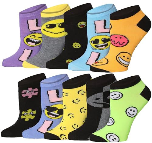 Image of Tipi Toe Women's 10 Pairs Lightweight Colorful Socks - Fun Low Cut Patterns for All-Day Comfort and Easy Everyday Style