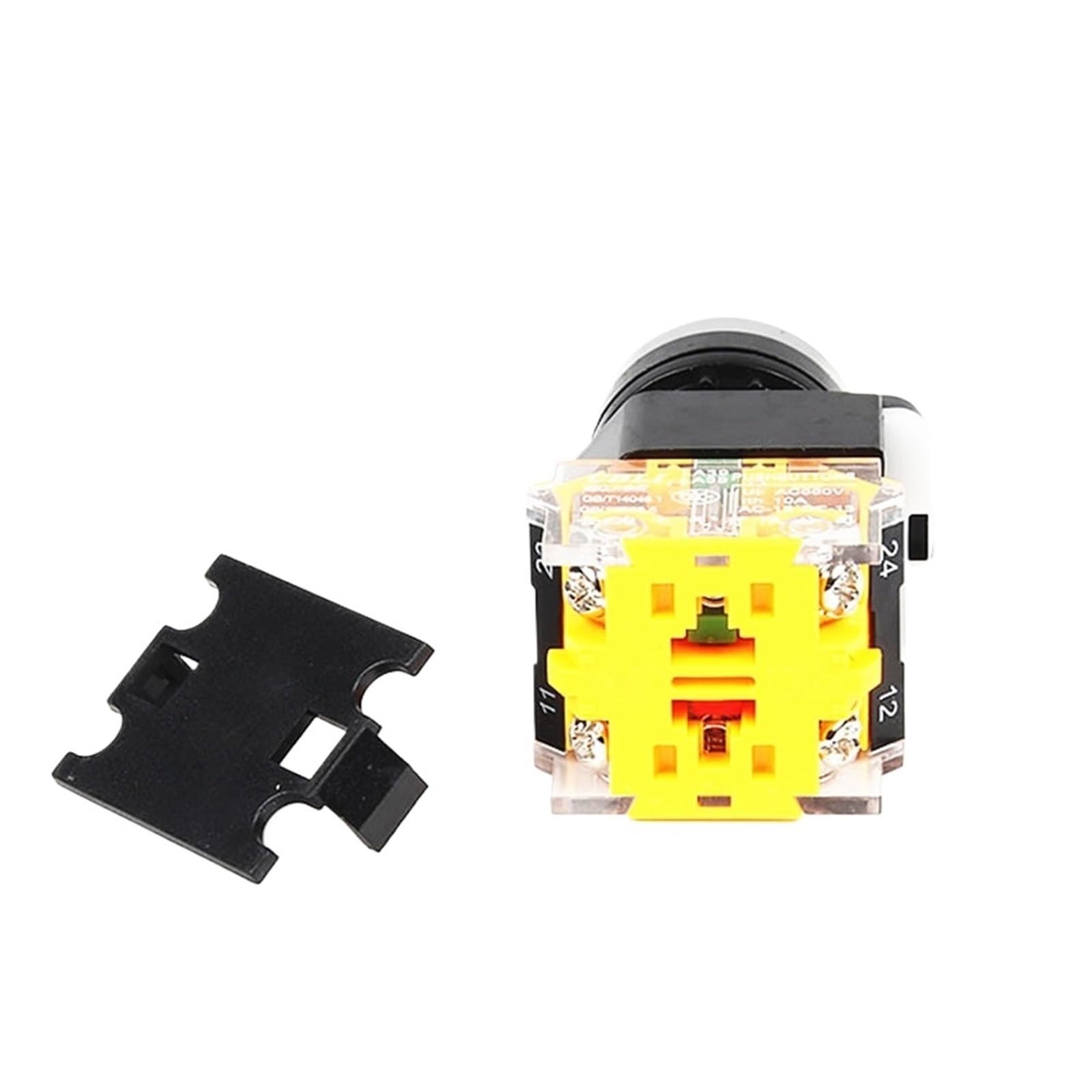 interruptores giratorios, Selector autoblocante LA38-20X3 de 22 mm, 1NO+, 3 posiciones, DPST