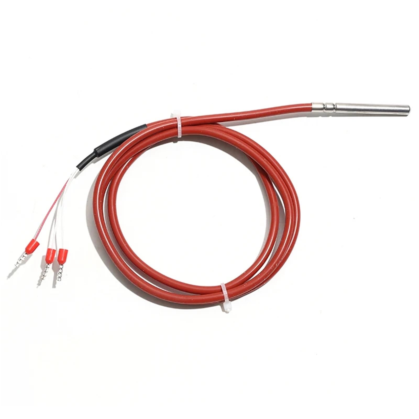 1 sensor de temperatura tipo PT1000 de 3 hilos, termopar, impermeable, con sonda de acero inoxidable y cable de 0,5 m a 10 m.(PT1000 6x60mm 10m)