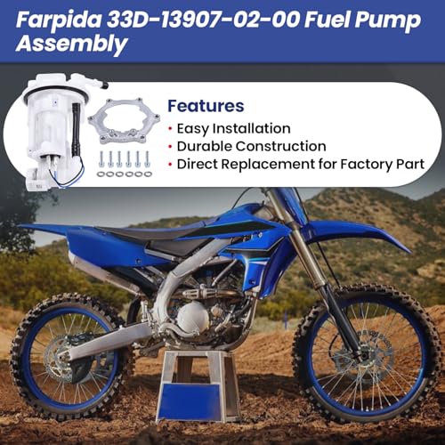 Image of 33D-13907-02-00 Fuel Pump Assembly Fits for Yamaha YZ250F YZ450F YZ250FX YZ450FX WR250F WR450F, Fuel Pump Replace 33D-13907-02-00, 33D139070200