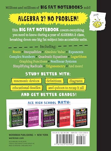 Everything You Need to Ace Algebra 2 in One Big Fat Notebook (Big Fat Notebooks) - Image 2