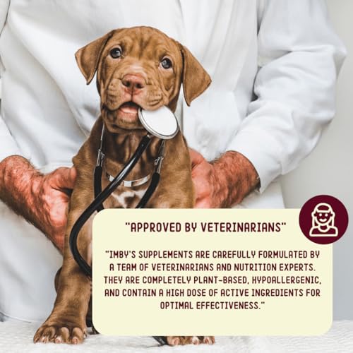 Imby Allergie und Anti Juckreiz Ergänzung für Hunde, Immunsystem und Darmgesundheit, reduziert Juckreiz, Allergien und Entzündungen, 90 Chews, 270 g