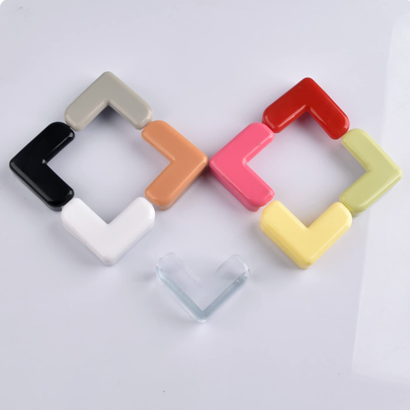 Protezione per spigoli, protezioni angolari per mobili, protezioni angolari a forma di L, confezione da 20 protezioni angolari per bambini, in PVC di grado alimentare, per mobili, finestre, armadi