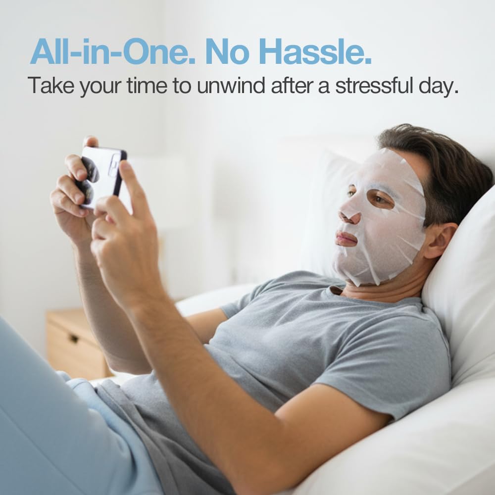 Naisture 15 Min Groom Me Kit Skincare Gift Set for Men – All-in-One Bundle with Hair, Face, & Eye Masks, Complete Grooming Self-Care Kit (5 pcs) view 4