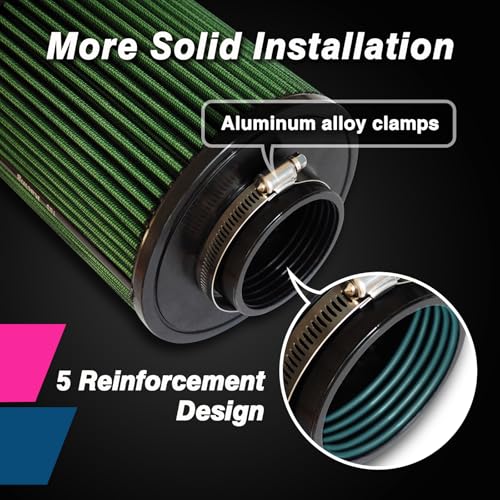 Image of Engine Air Filter Compatible with Ford Focus ST RS 2009-2018 | Cold Air Intake,Washable And Reusable,Fit C-Max MKC Escape Grand Kuga Transit Connect Tourneo Air Filter Accessories