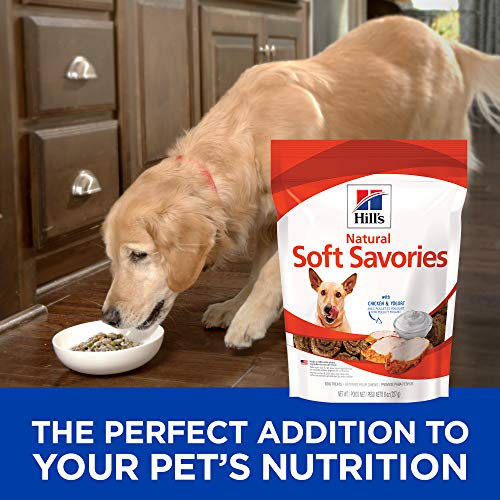 Hill's Soft Dog Treats, Soft Savories With Chicken & Yogurt Dog Snacks, Healthy Dog Treats, 8 Oz. Bag #TOP3