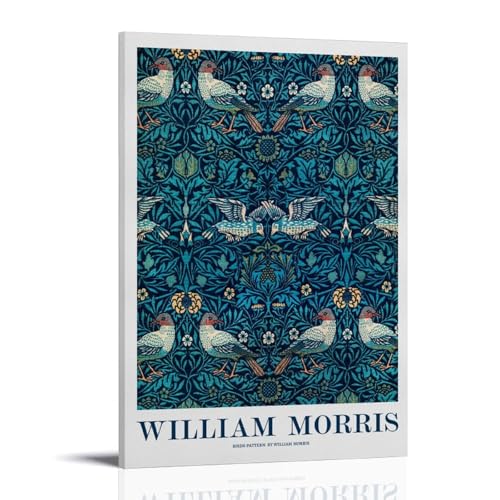 Toile moderne William Morris Birds pour sublimer une chambre d'enfant ou un salon chaleureux
