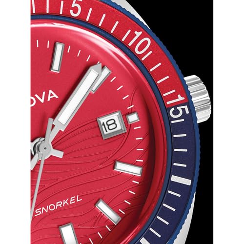 Bulova Tuba montre céramique blanche抗划伤面盘红蓝白配色时尚男士腕表 - 6