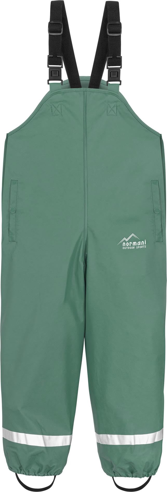 normani Unisex Kinder Regenhose mit Latzhose Regenlatzhose mit Hosenträgern - atmungsaktive Überziehhose - ungefütterte Buddelhose für Jungen und Mädchen - Wassersäule: 10.000 mm