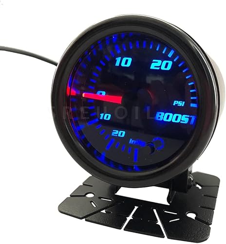Miniatura 9 de Medidor de presión Turbo Boost de 52 mm 2" negro, 0-30 PSI, vacío, Turbo, con 7 colores tintados (con taza de medición)