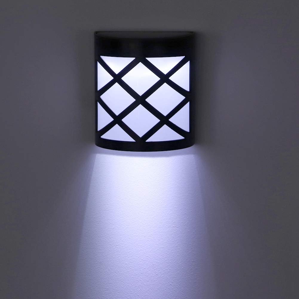 Led Outdoor Lighting Solar, Waterproof LED Solar Light Motion Sensor Wall Light Lamp for Outdoor Garden Yard(White)