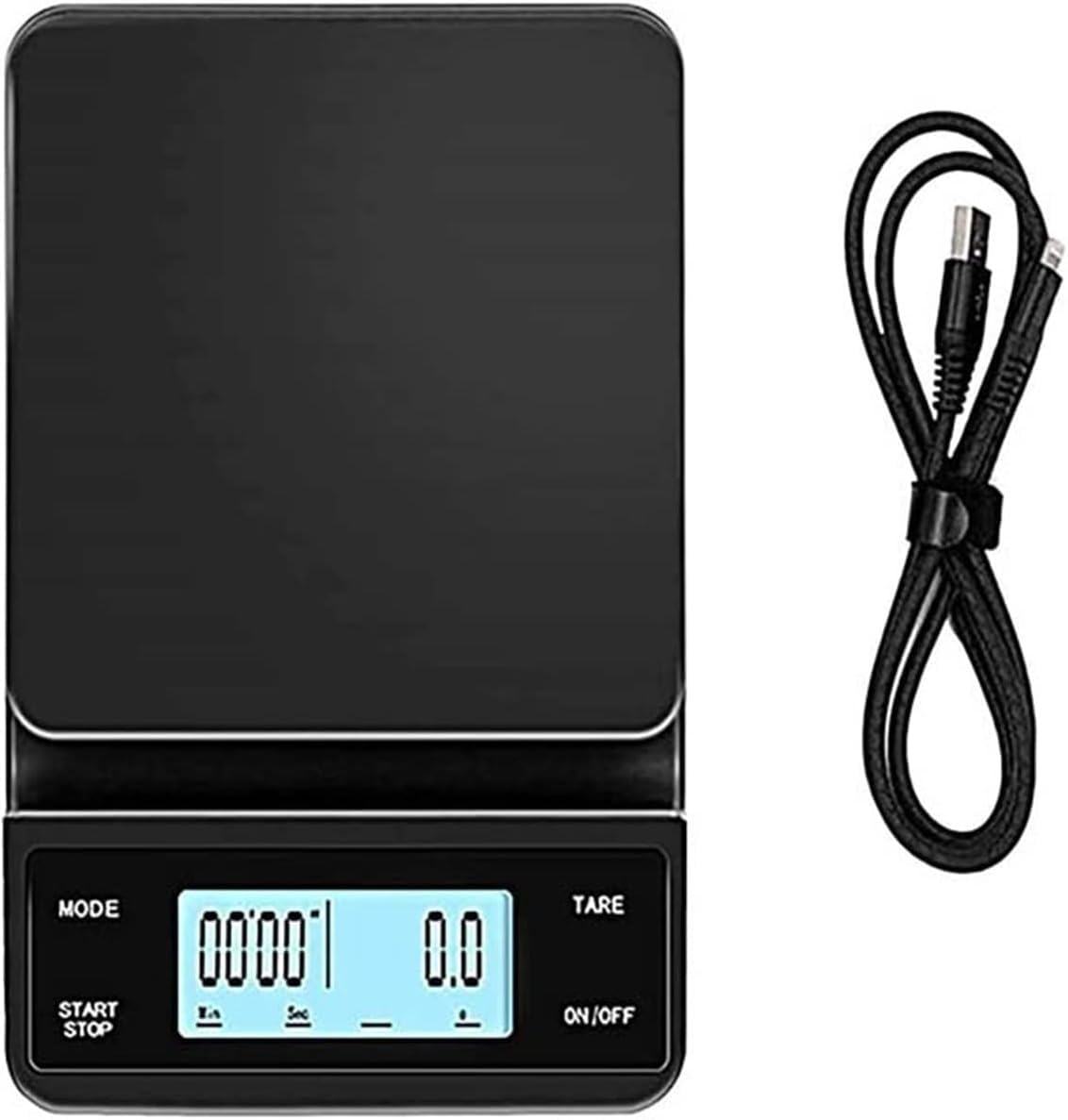 Lectric Küchenwaage, elektronische Premium-Waage, wiederaufladbar, digitale Küchenwaage, 1 g, präzise Skalierung, HD-LCD-Touchscreen, für Gewichtsverlust
