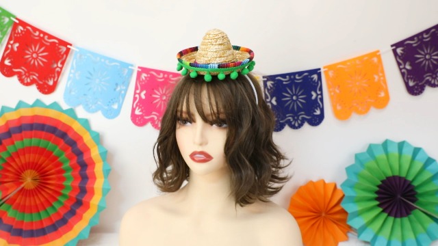 4 Mini Cappelli Messicani Sombrero Per Feste - Accessorio Divertente Per Cinco De Mayo, Costumi