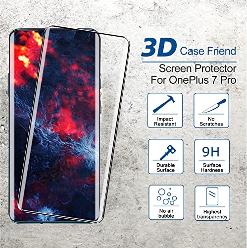Image of STP FEEL Advanced Black Border Tempered Glass Protector For Oneplus 7 Pro /OnePlus 7T Pro | Full Glue Edge to Edge Screen Protector Guard Protector, Pack of 1