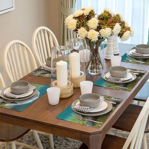 Set de table en lin facile à nettoyer pour les repas conviviaux en famille - 7
