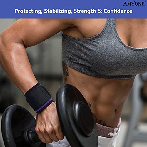 Wrist Brace, 2 Pack Wrist Wraps For Carpal Tunnel For Women. Wrist Support For Weightlifting/Fitness/Sports/Pain Relief. Highly Elastic, Adjustable, Flexible, Comfortable And Multi-Functional, Violet #TOP5