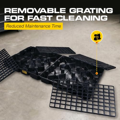 Image of Eagle 8 Drum Spill Containment Pallet with Forklift Pockets, Black