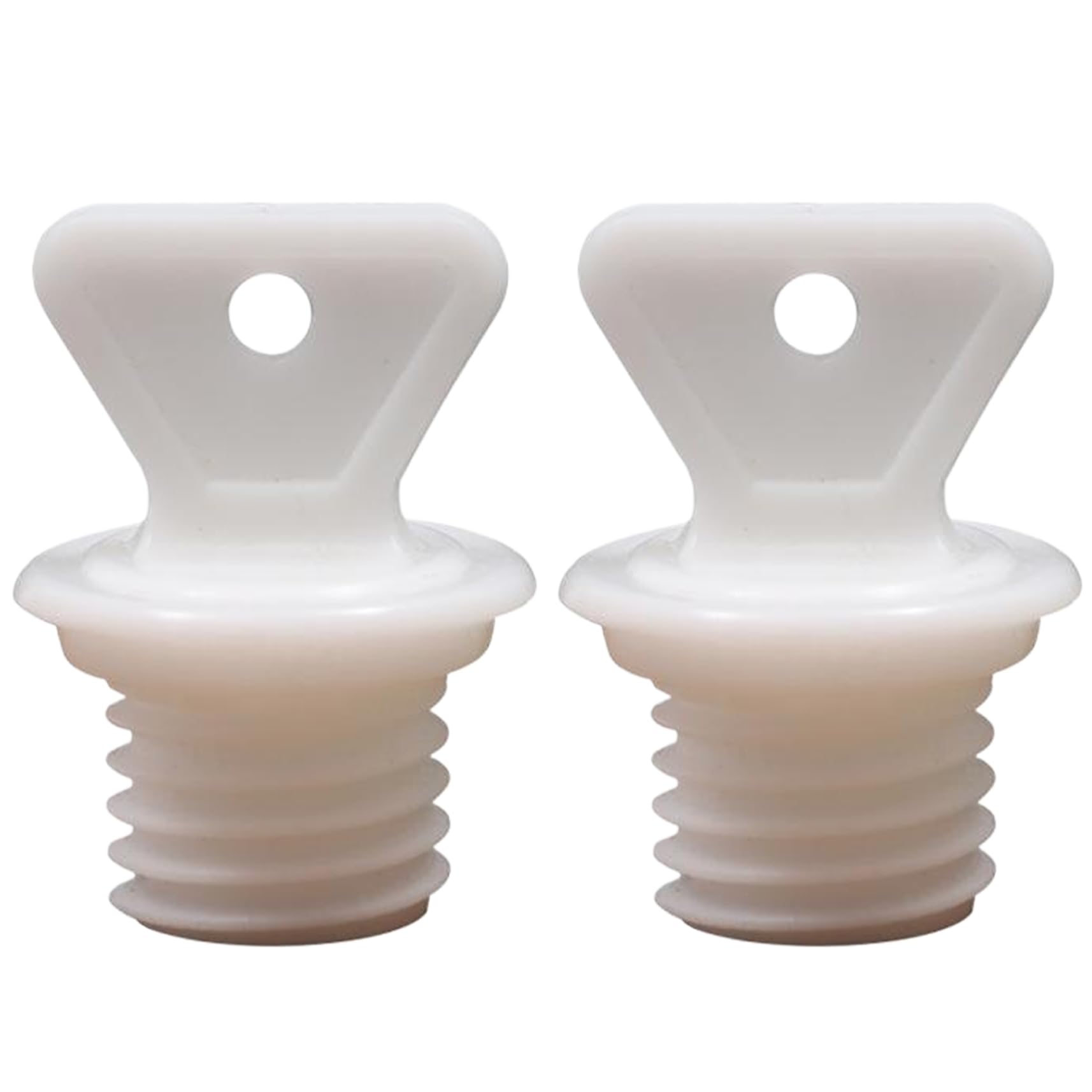 Mskmnkot White Hot Water Bottle Stopper 2Pcs 21Mm Leakproof Hot Water Bag Stopper With Handle Replacement Plastic Bottle Plug