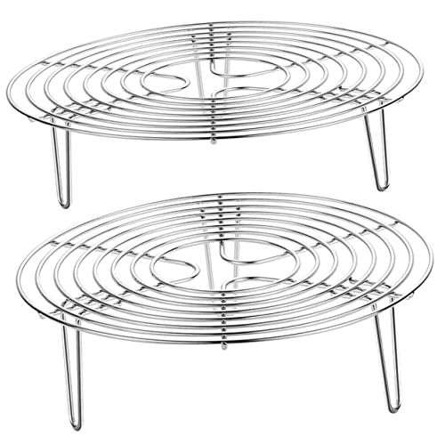 Sosoport 2 piezas Rejilla de Vapor Inoxidable Soporte Multifunción para Huevos y Cocina Práctico y Compacto para Uso Doméstico