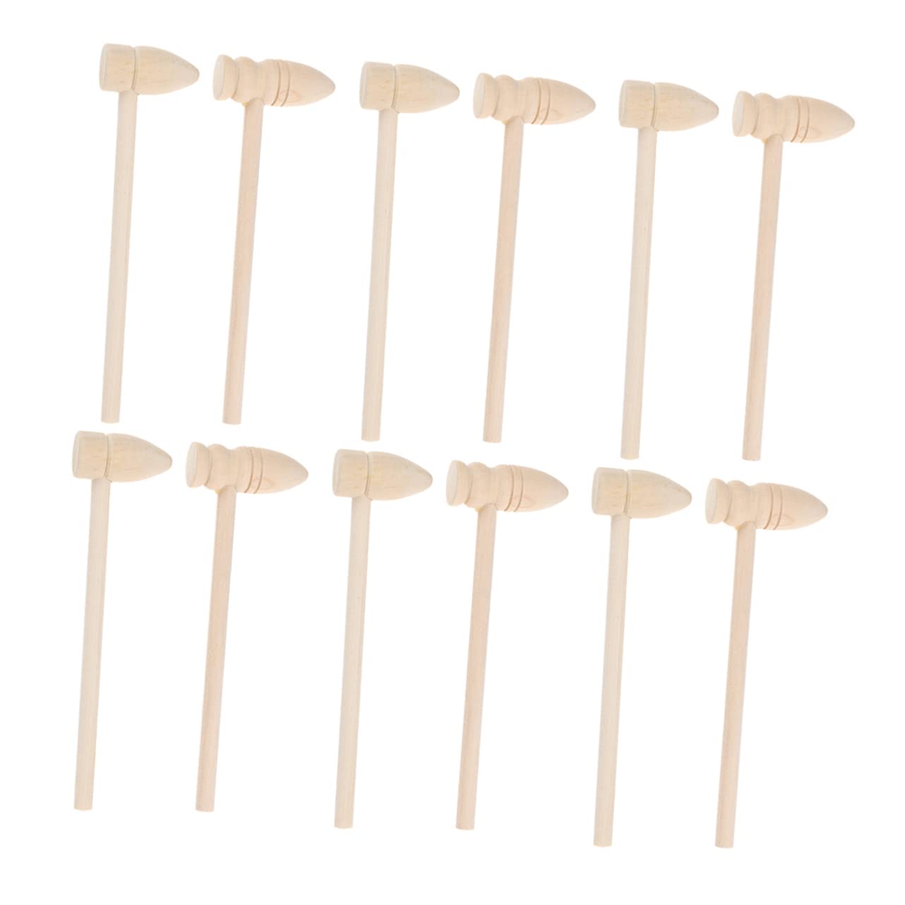 BESPORTBLE 16Pcs Wooden Mallets for Safe and Smooth Hammering for Hand Eye Coordination Lightweight and Comfortable Grip Educational Pounding Tool
