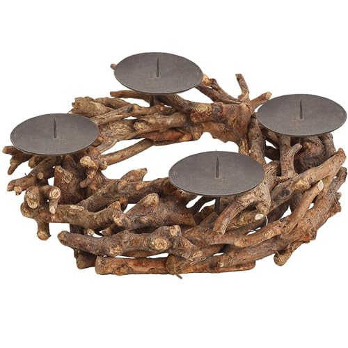 matches21 Adventskranz rustikal Holz Altholz Treibholz Wurzeln...