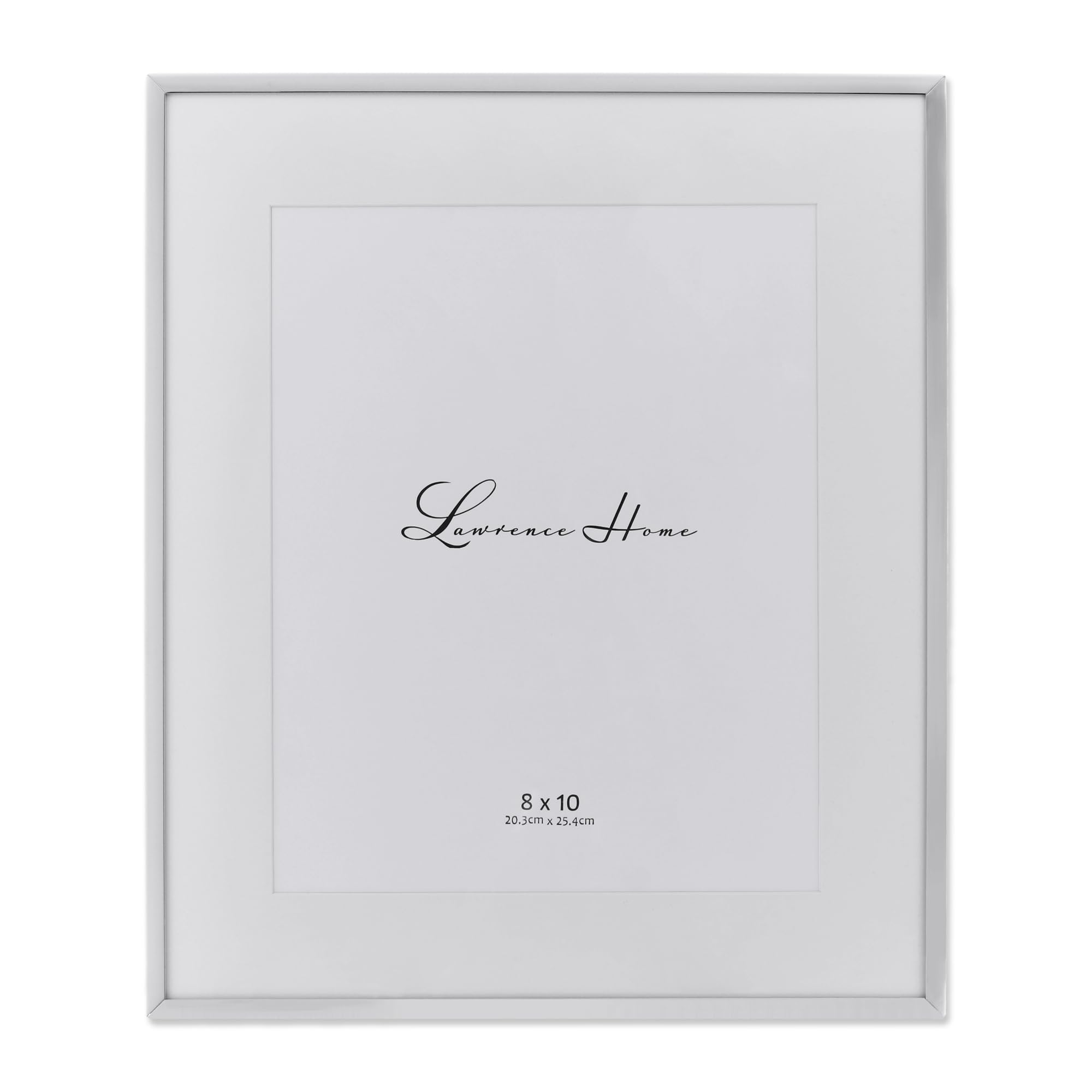 Lawrence Frames Silver Plated Matted 8 by 10 Picture Frame