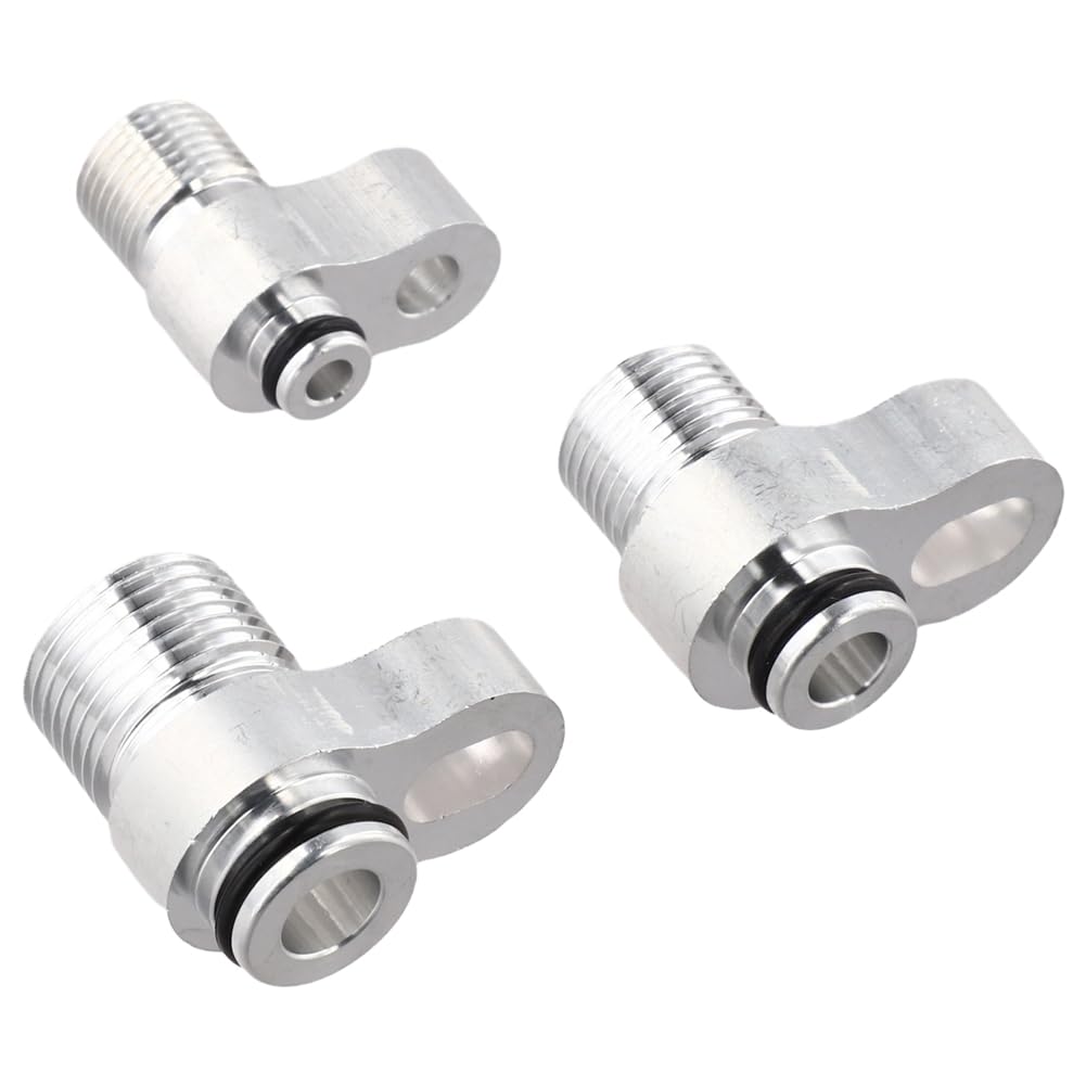 IJSDNVJNDX Radiator Connector 3pcs for Car Air Conditioner A/C Lines Condenser Hose Fitting Adapter for R134A